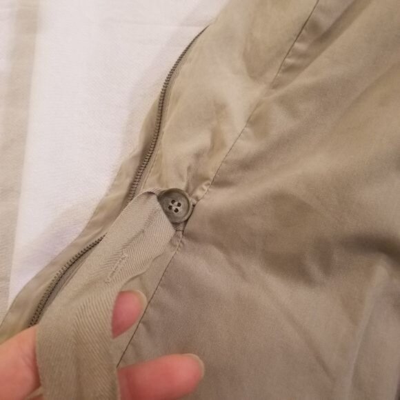 Nordstrom Tan Utility Jacket Sz XS Full Zip Cotton Cargo Safari Capsule Neutral - Picture 6 of 9